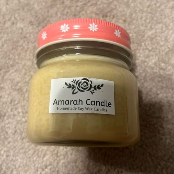 NEW - HANDMADE FLORAL ROSE AMARAH SOY CANDLE - FRANKINCENSE - Picture 1 of 2
